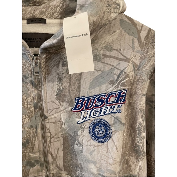 Abercrombie & Fitch Camo Bush Light Men’s Zip Hoodie Size Medium NWT - Picture 3 of 6